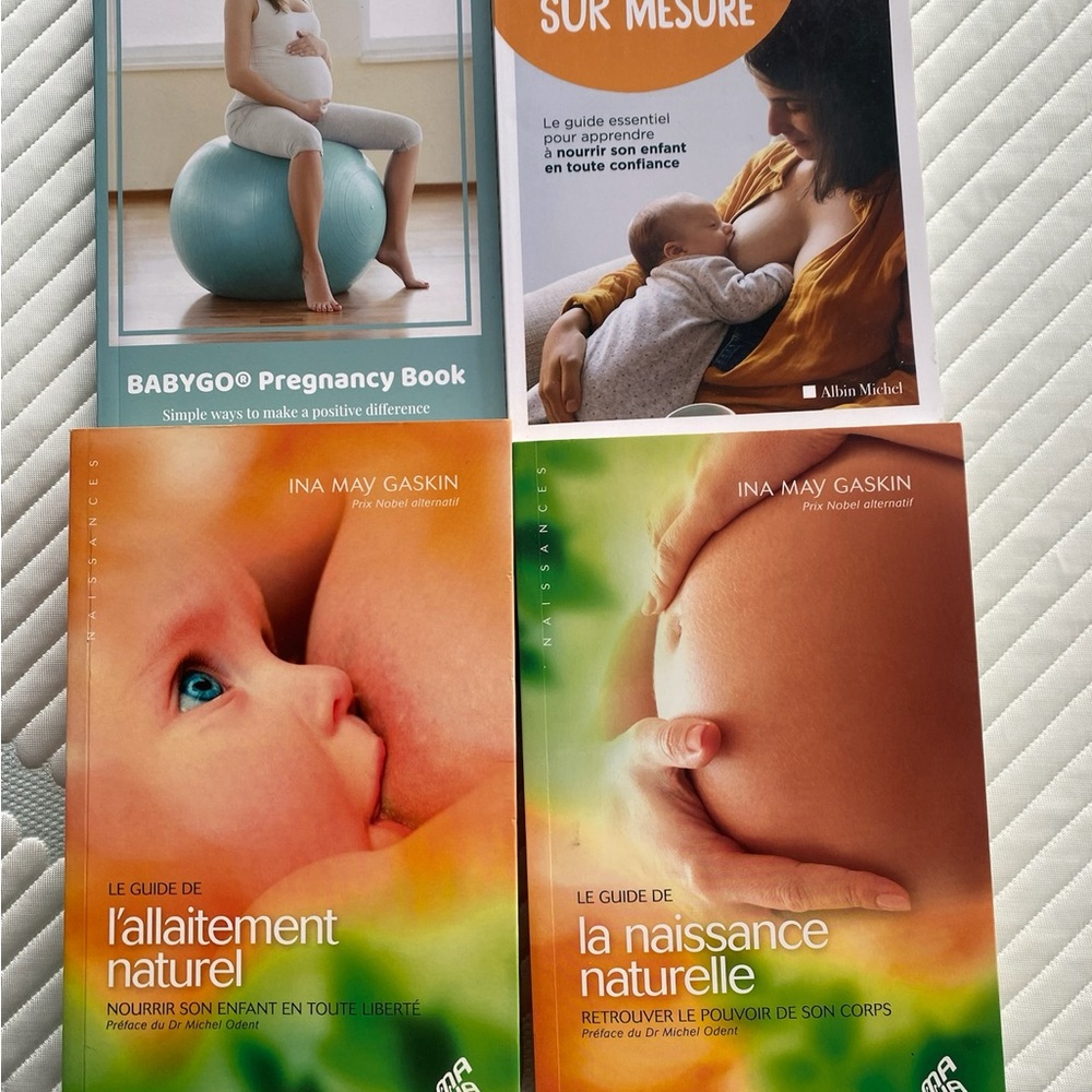 French books Ina may gaskin + Carole Herve accouchement allaitement